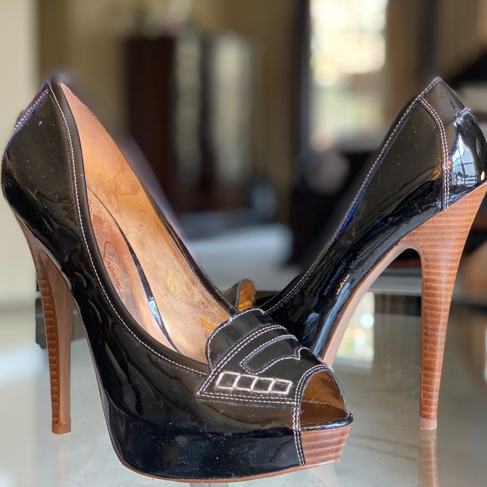 Jessica Simpson Peep Toe Pumps Heels - Picture 2 of 8